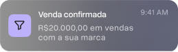 Notificação de venda confirmada